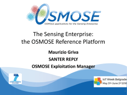 IoT for the Liquid-Sensing Enterprise the OSMOSE reference model