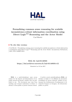 Formalizing common sense reasoning for scalable