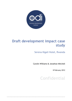 Draft development impact case study