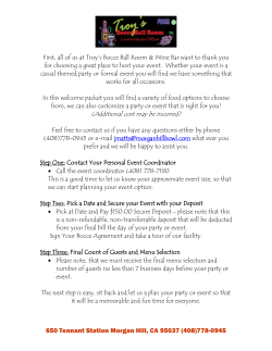 First, all of us at Troy`s Bocce Ball Room and