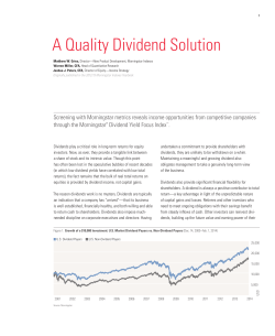 A Quality Dividend Solution