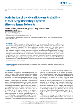 Optimization of the Overall Success Probability of the Energy