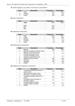Q1 - World Bank MicroData