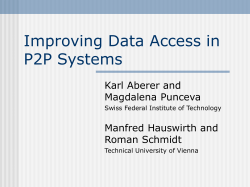 Improving Data Access in P2P Systems