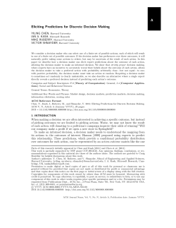 A Eliciting Predictions for Discrete Decision Making