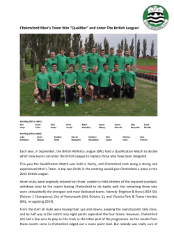 Chelmsford Men`s Team Win &ldquo;Qualifier&rdquo; and enter The British League!