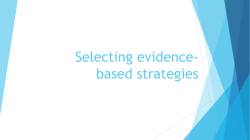 Selecting strategies