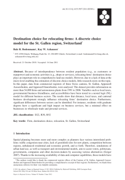 Destination choice for relocating firms: A discrete choice model for