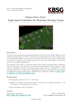 Logic-based Controllers for Real-time Strategy - RWTH