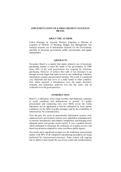 Brazil: e-Procurement