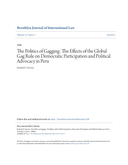 The Effects of the Global Gag Rule on Democratic