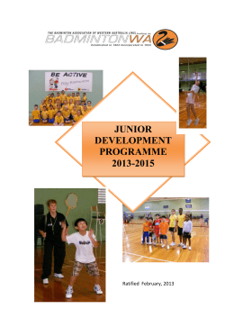 Junior Development Programme Feb 2013