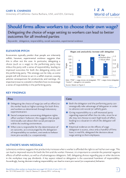 Should firms allow workers to choose their own wage?