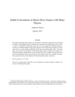 Stable Conventions in Hawk-Dove Games with Many Players