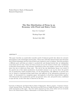 The Size Distribution of Firms in an Economy with Fixed and Entry