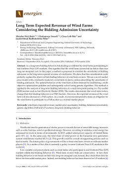 Long Term Expected Revenue of Wind Farms Considering