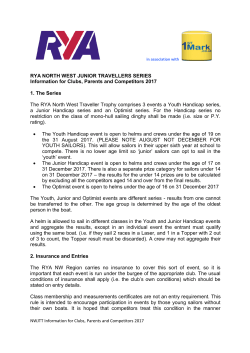 2017 NWJTT - Information For Clubs