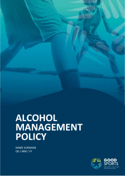 alcohol management policy