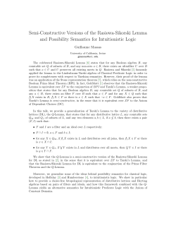 Semi-Constructive Versions of the Rasiowa