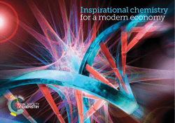 Inspirational chemistry for a modern economy
