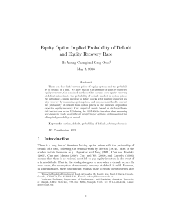 Equity Option Implied Probability of Default and Equity Recovery Rate