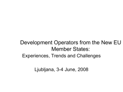 Development Operators from the New EU Member States