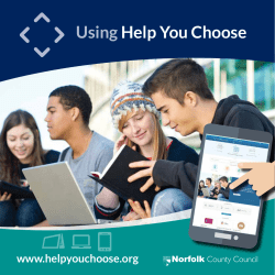 Help You Choose Booklet for Year 11 Students