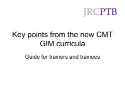 JRCPTB CMT GIM Guidance Presentation 2009