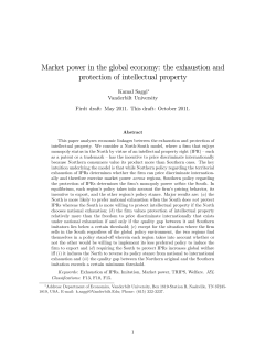 Market power in the global economy: the exhaustion and protection