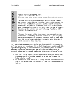 Hedge Ratio, Using the ATR