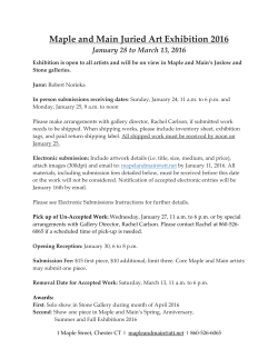 Maple and Main Juried Art Exhibition 2016