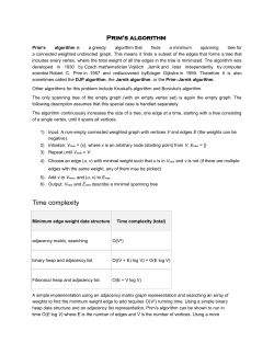 Prim`s algorithm Prim`s algorithm is a greedy algorithm that finds a