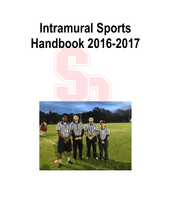 Intramural Sports Handbook 2016-2017