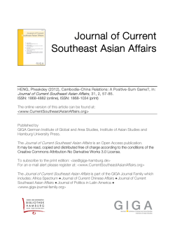 Cambodia&ndash;China Relations: A Positive