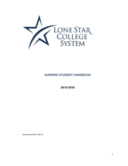 2015-2016 Nursing Student Handbook
