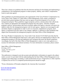 text - The State Office of Risk Management