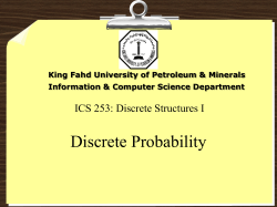 ICS 353: Design and Analysis of Algorithms