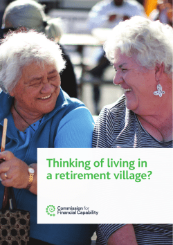 Thinking of living in a retirement village?