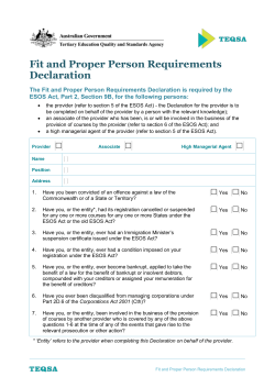 ESOS Fit and proper person requirements declaration