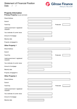Statement of Financial Position