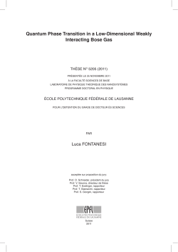 Quantum Phase Transition in a Low-Dimensional Weakly Interacting