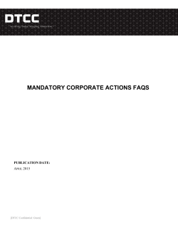 Mandatory Reorg Announcements