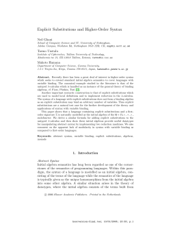Explicit Substitutions and Higher