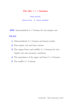 On the 3 &times; 3 lemma
