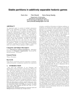 Stable partitions in additively separable hedonic games - DSS
