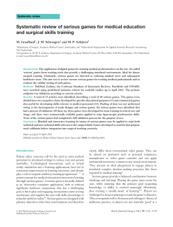 Systematic review of serious games for medical education and