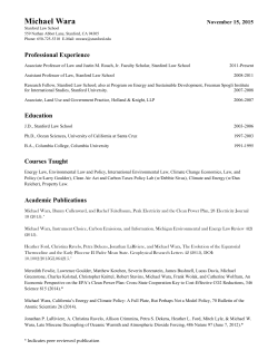 Michael Wara - Stanford University