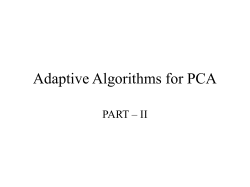 Adaptive Algorithms for PCA