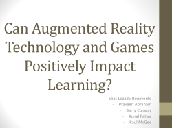 The Application of AR Technology and Games in an Educational