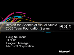Behind the Scenes of Visual Studio 2005 Team Foundation Server